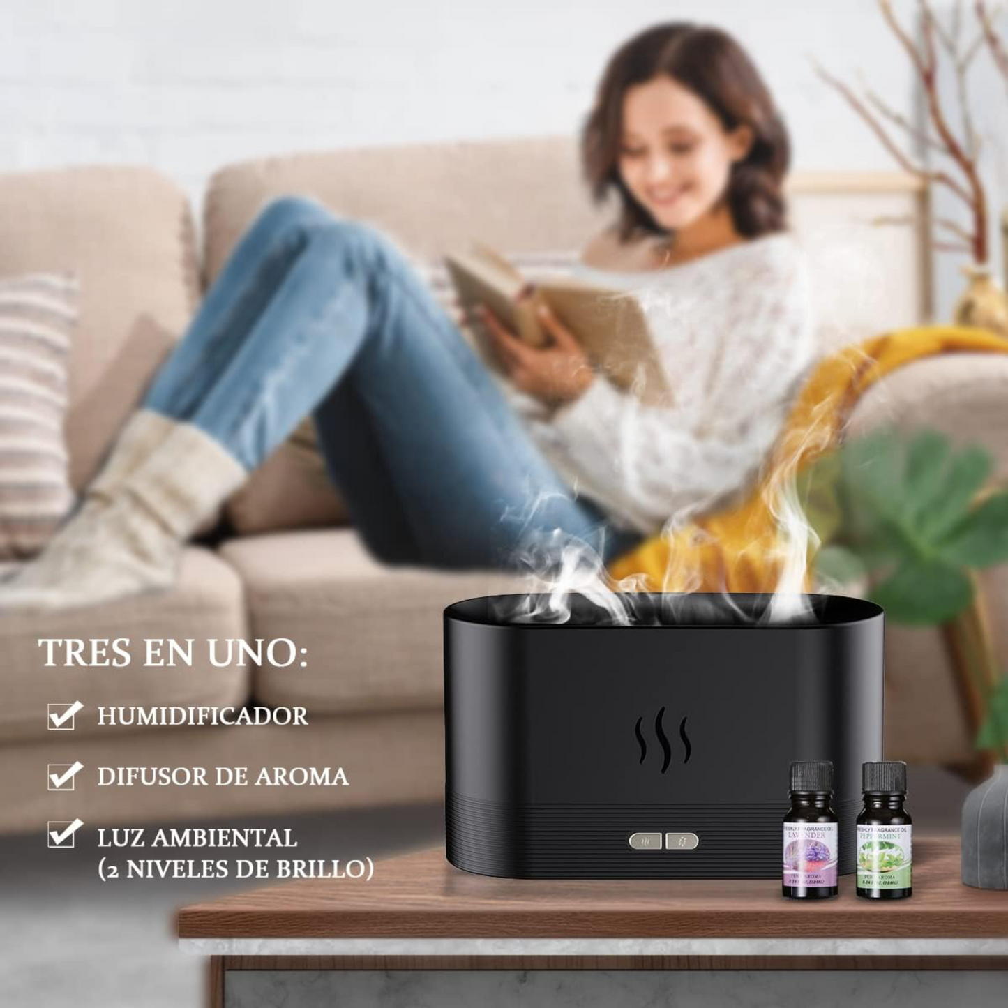 Humidificador de fuego antiestrés