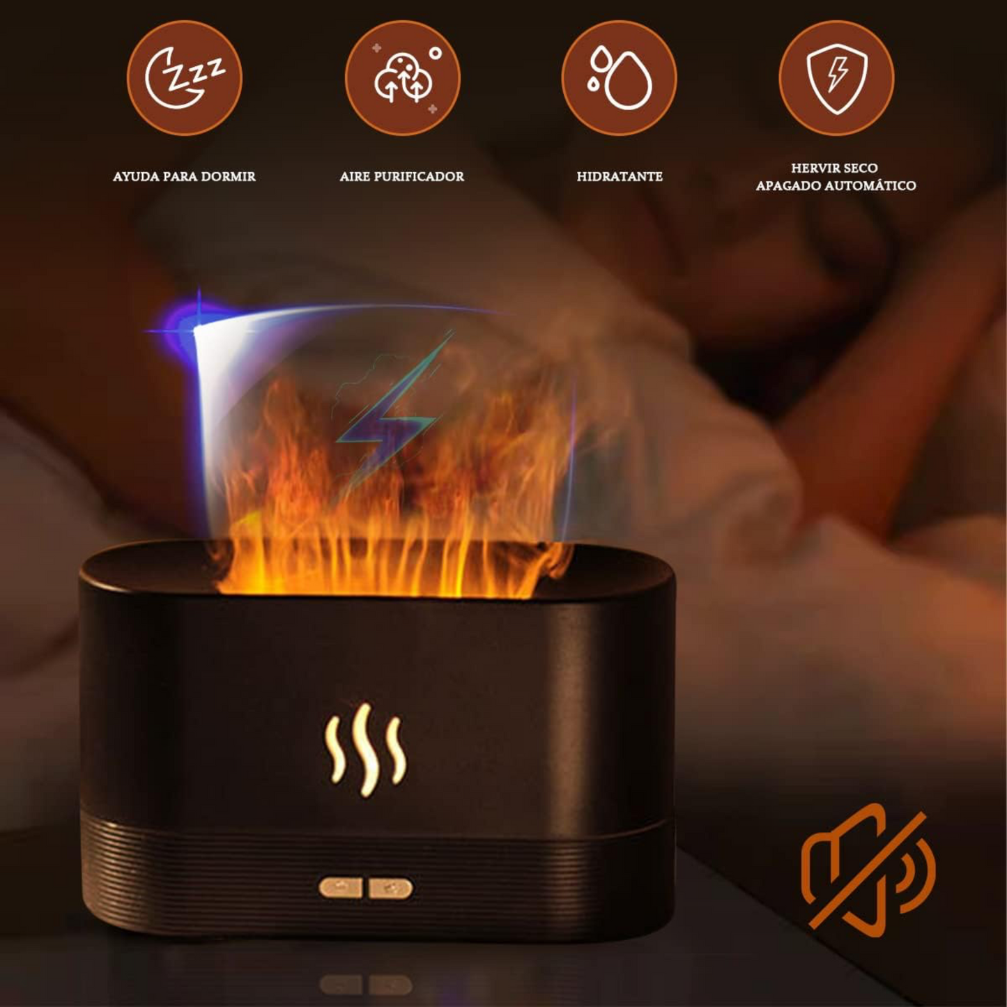 Humidificador de fuego antiestrés