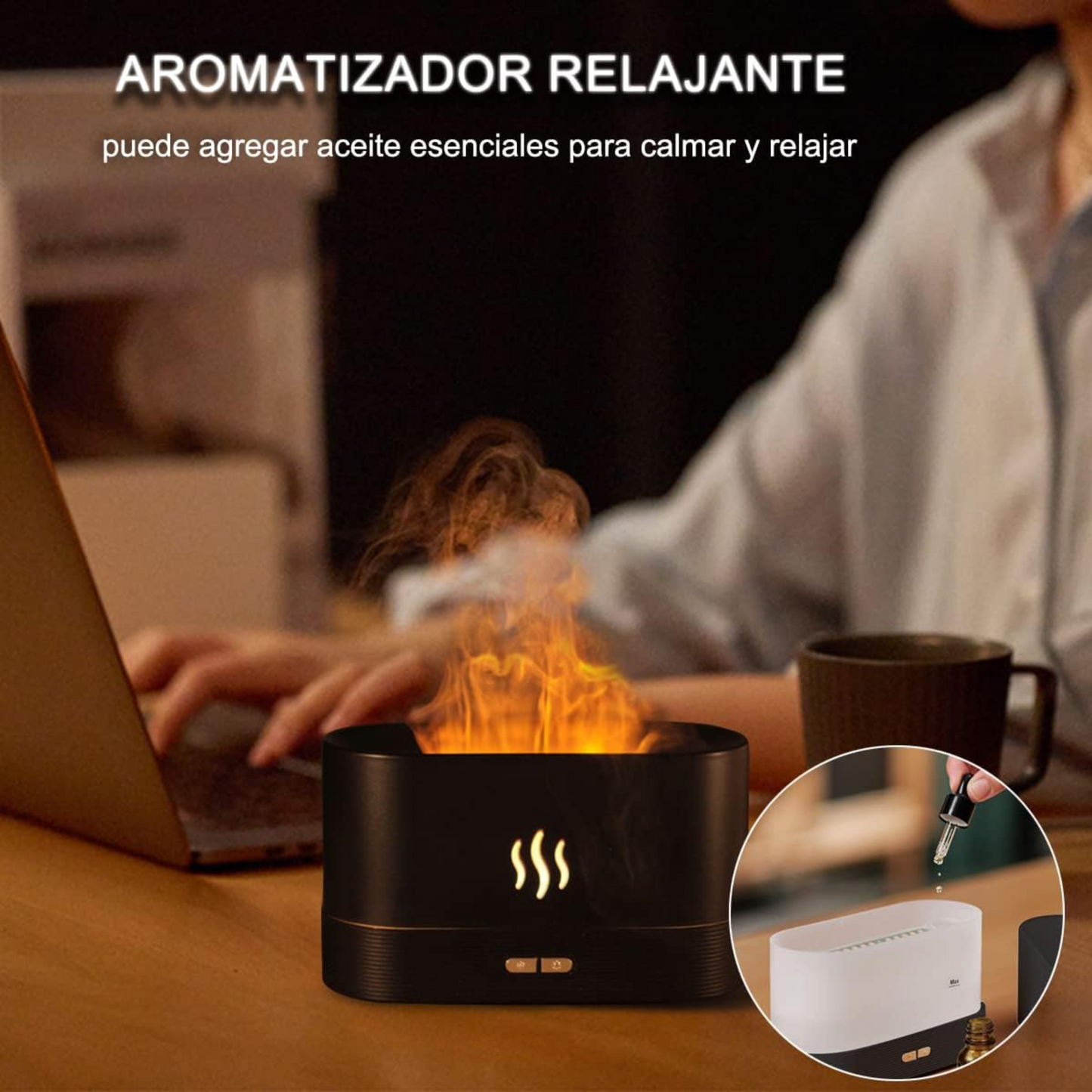 Humidificador de fuego antiestrés